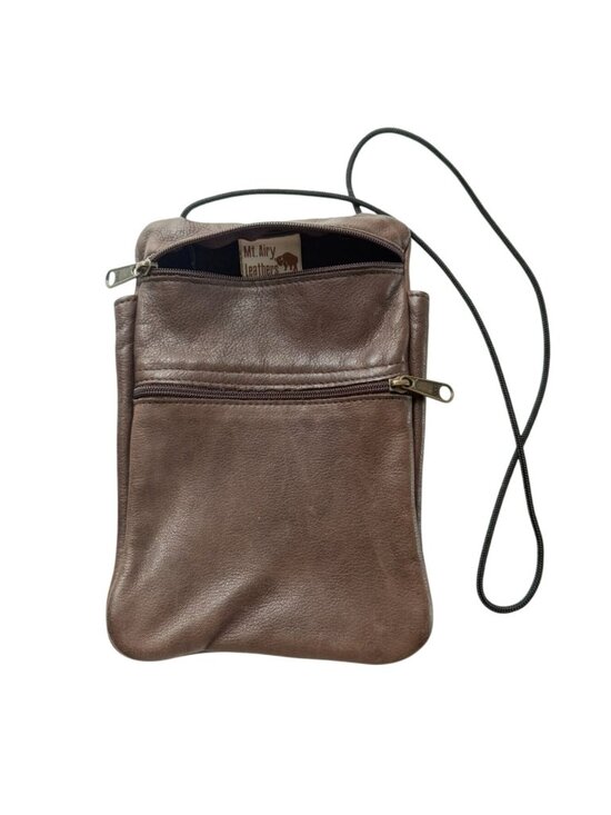 Mt Airy Leathers Handbags - Mt Airy Leathers Brown Soft Leather Bag Multi Pocket Purse